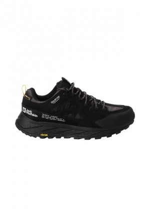 Black Men Jack Wolfskin Terraquest Texapore Low Hiking Shoes | 40254445