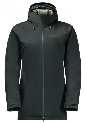 Black Women Jack Wolfskin Stirnberg Ins Winter Jackets | 96847850