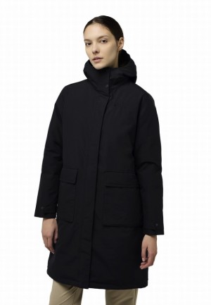 Black Women Jack Wolfskin Wintertor Coats | 95384663