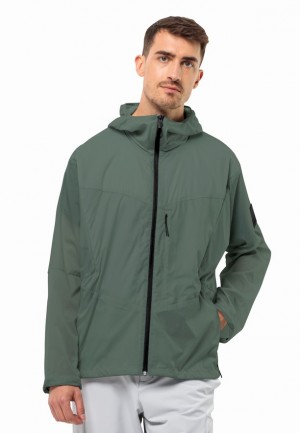 Green Men Jack Wolfskin Wanderjahr Softshell Jackets | 48932035