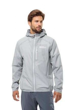 Grey Men Jack Wolfskin Prelight 3l Rain Jackets | 68644802