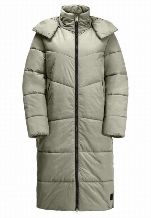 Grey Women Jack Wolfskin Karolinger Long Coats | 34826764