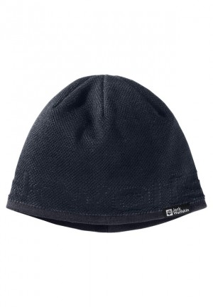 Navy Men Jack Wolfskin Brand Beanie | 87442226