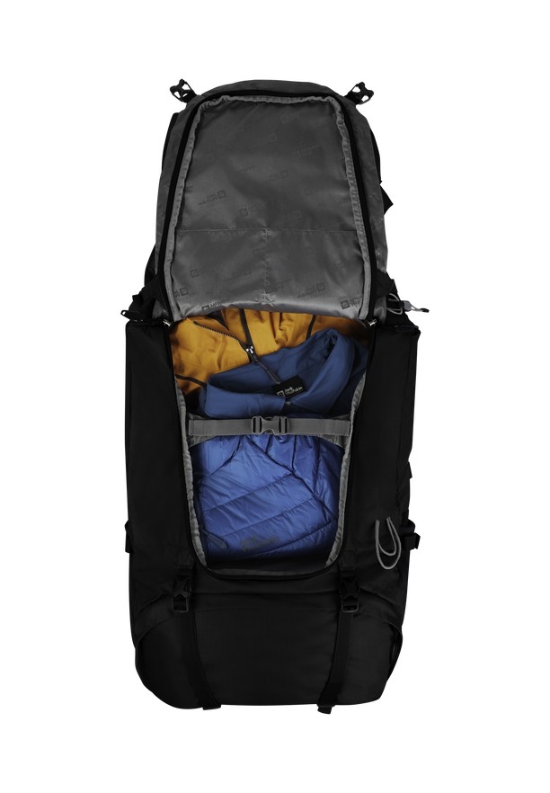 Black Men Jack Wolfskin Denali 65|10 Trekking Backpack | 33632276