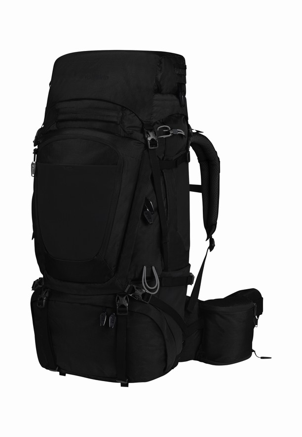 Black Men Jack Wolfskin Denali 65|10 Trekking Backpack | 33632276