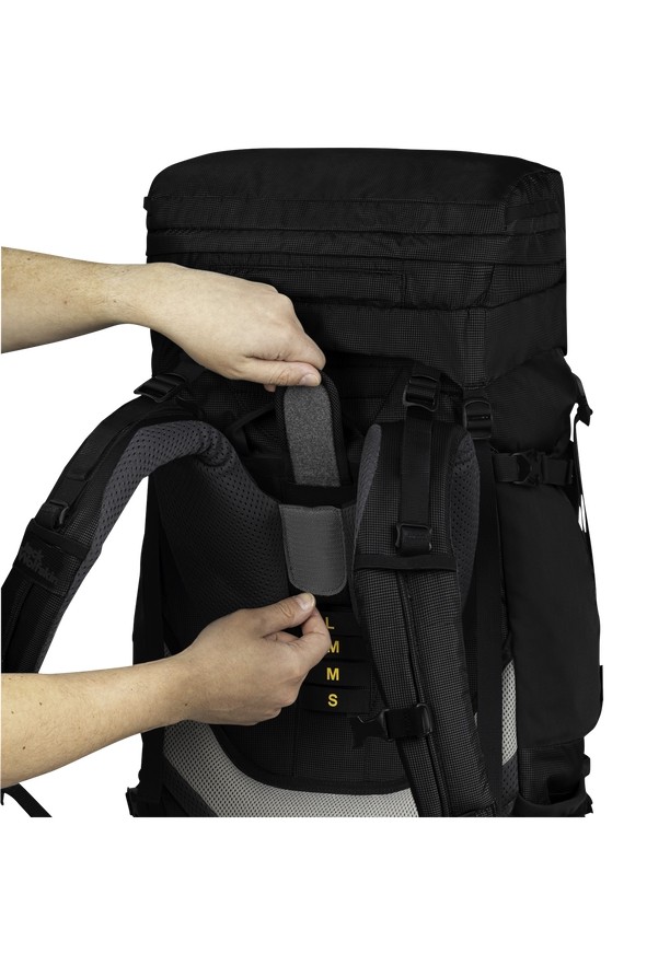 Black Men Jack Wolfskin Denali 65|10 Trekking Backpack | 33632276