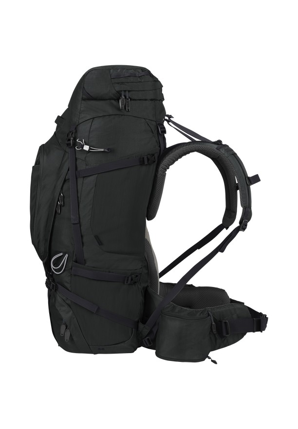 Black Men Jack Wolfskin Denali 75|10 Trekking Backpack | 31125064
