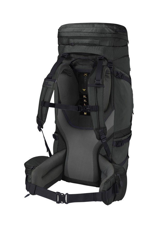 Black Men Jack Wolfskin Denali 75|10 Trekking Backpack | 31125064
