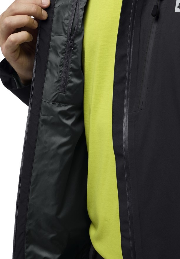Black Men Jack Wolfskin Eagle Peak 2l Rain Jackets | 70770026