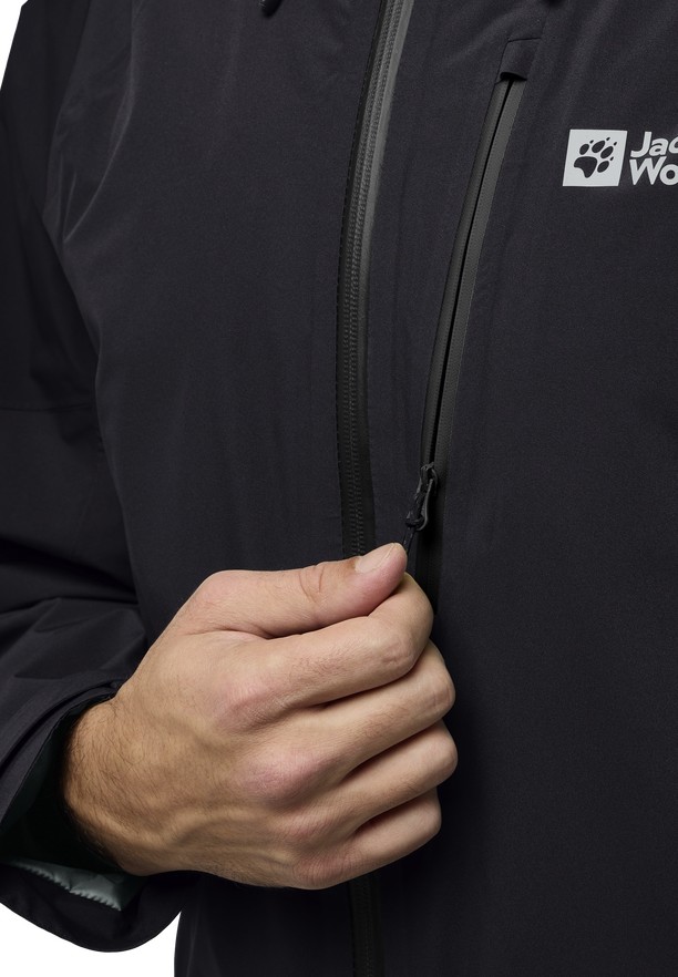 Black Men Jack Wolfskin Eagle Peak 2l Rain Jackets | 70770026