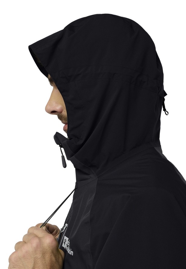 Black Men Jack Wolfskin Eagle Peak 2l Rain Jackets | 70770026