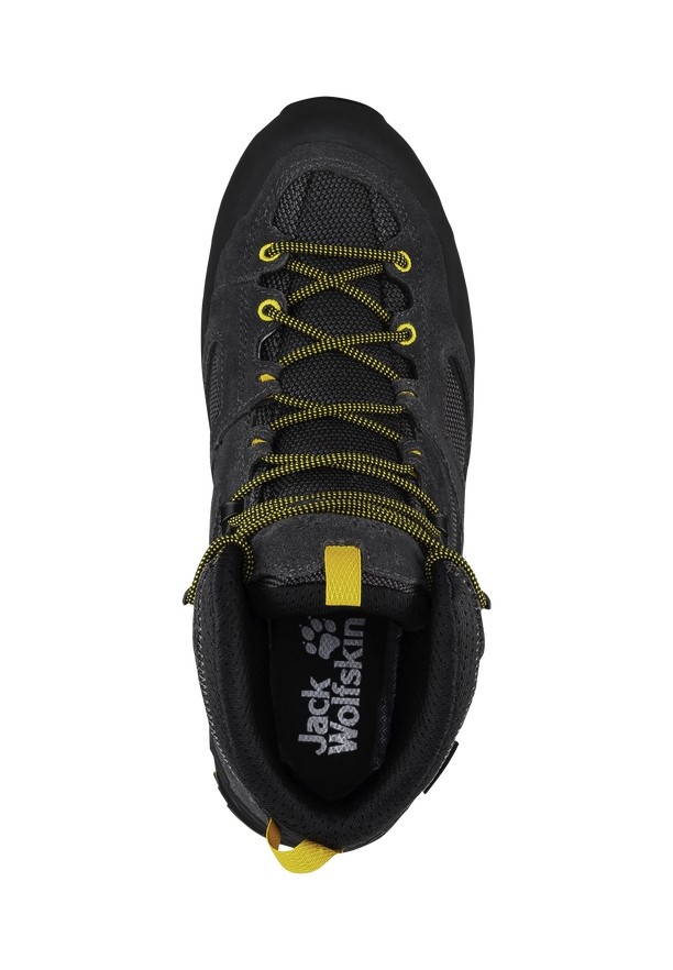 Black Men Jack Wolfskin Force Crest Texapore Mid Hiking Shoes | 29060569