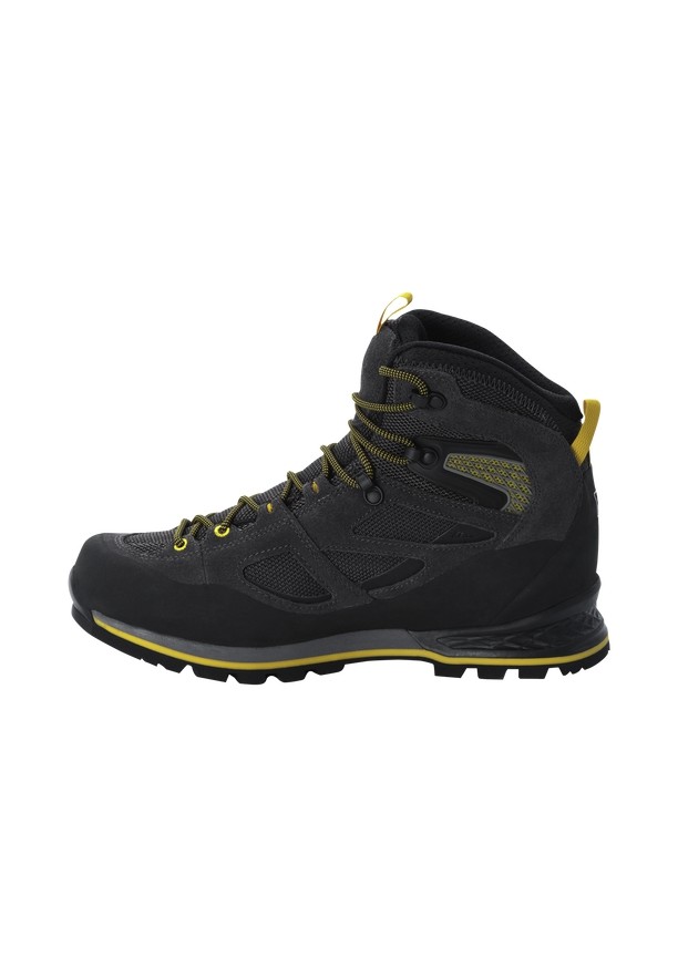 Black Men Jack Wolfskin Force Crest Texapore Mid Hiking Shoes | 29060569