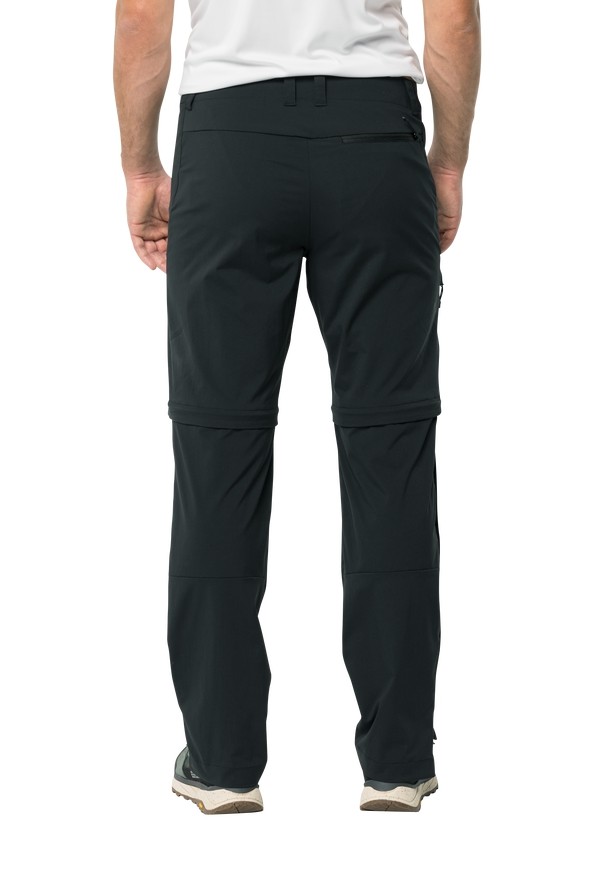 Black Men Jack Wolfskin Glastal Zip Away Hiking Pants | 62749296