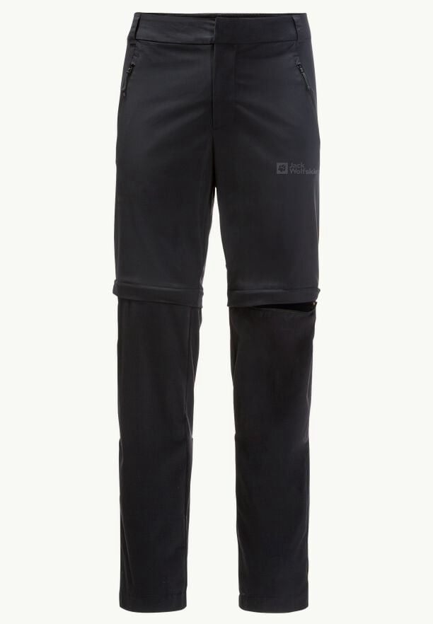 Black Men Jack Wolfskin Glastal Zip Off Hiking Pants | 66214917