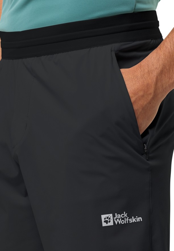 Black Men Jack Wolfskin Prelight Chill Shorts | 57369643