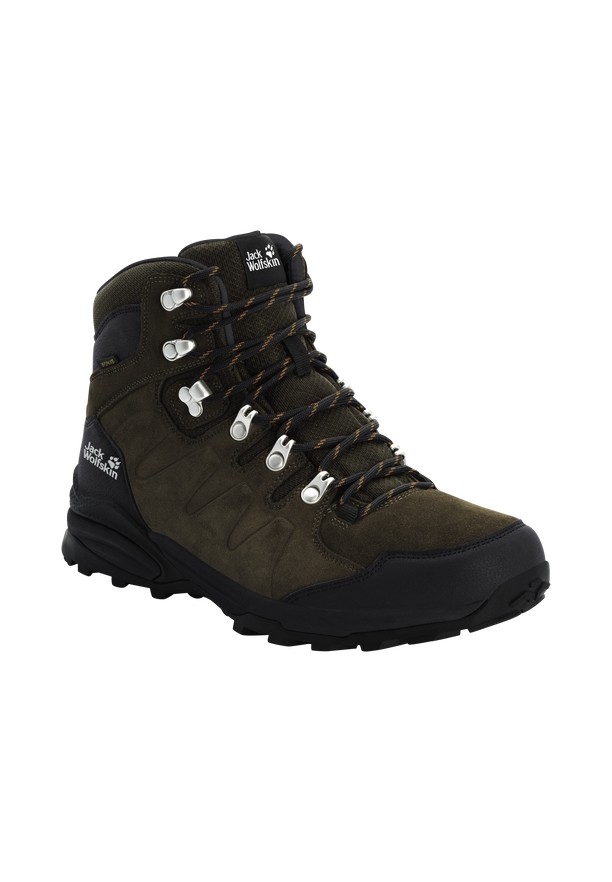 Black Men Jack Wolfskin Refugio Texapore Mid Hiking Shoes | 36049967