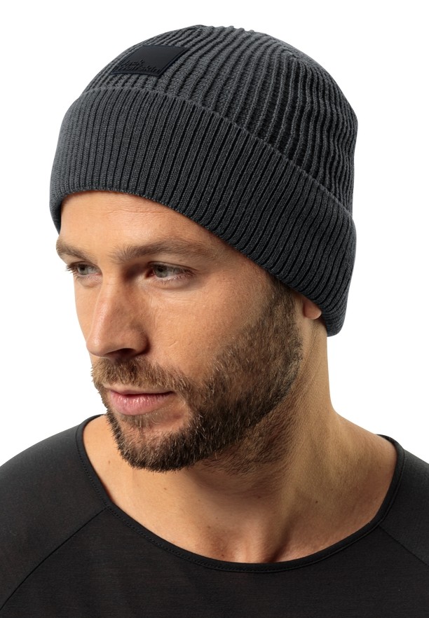 Black Men Jack Wolfskin Reyuse Beanie | 55846588