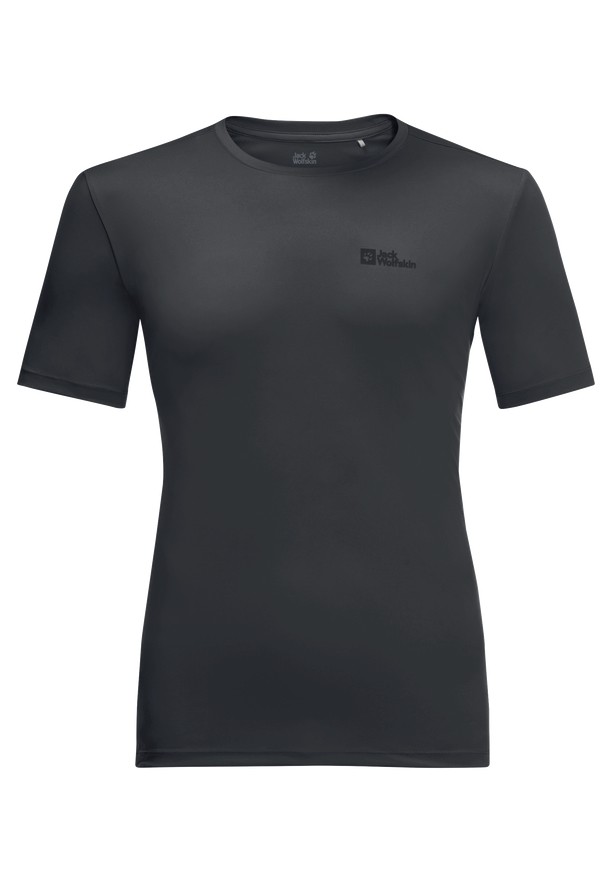 Black Men Jack Wolfskin Tech T Shirts | 13435275