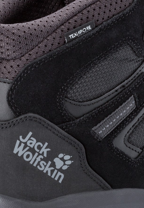 Black Men Jack Wolfskin Vojo 3 Texapore Mid Hiking Shoes | 93515660