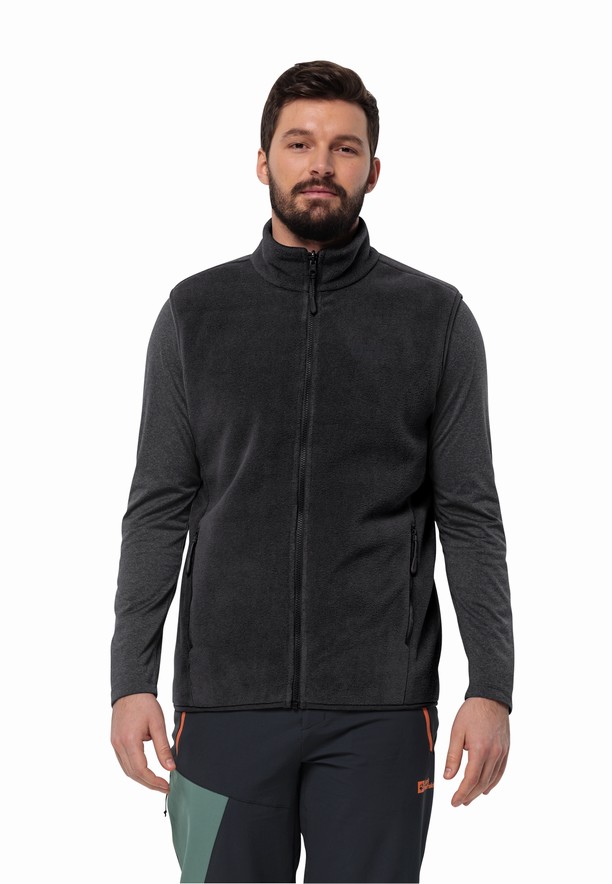 Black Men Jack Wolfskin Waldsteig Fz Vest | 87857371