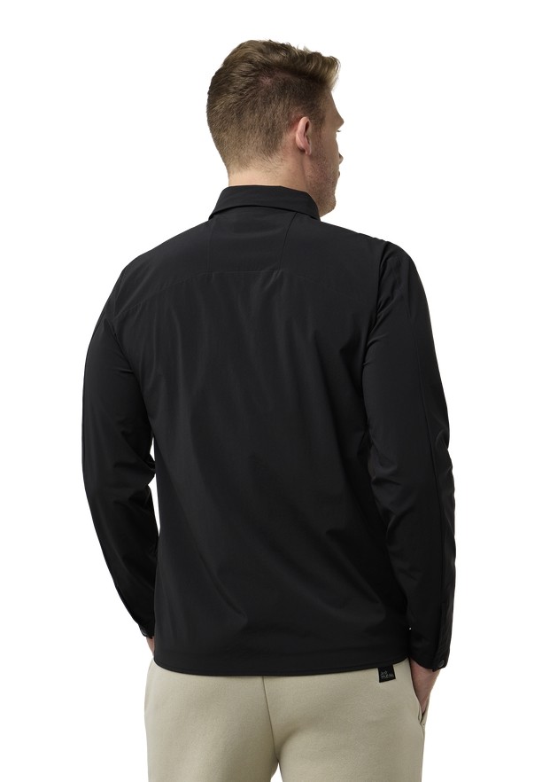 Black Men Jack Wolfskin Wanderest Ls Shirts | 95692901