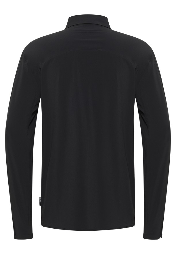 Black Men Jack Wolfskin Wanderest Ls Shirts | 95692901