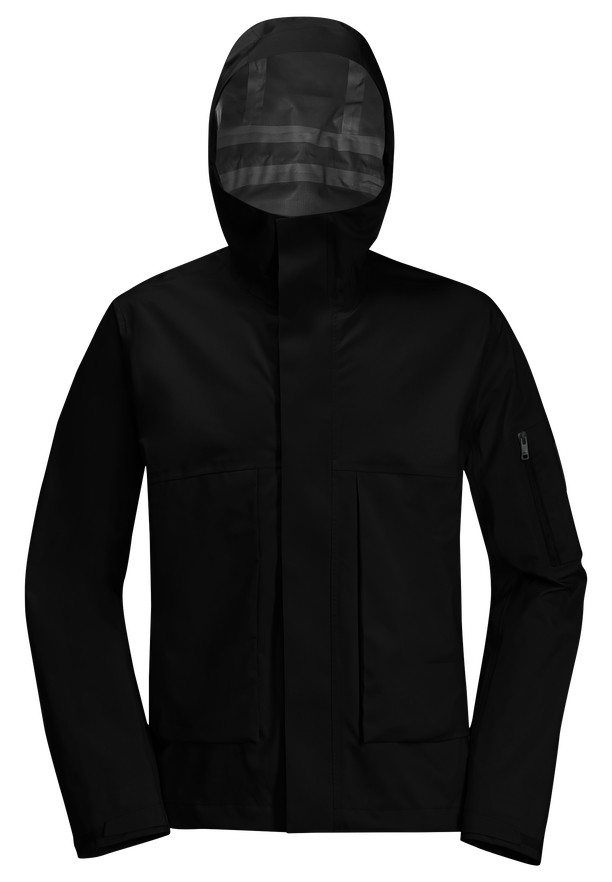 Black Men Jack Wolfskin Wandermood 3l Rain Jackets | 50140289