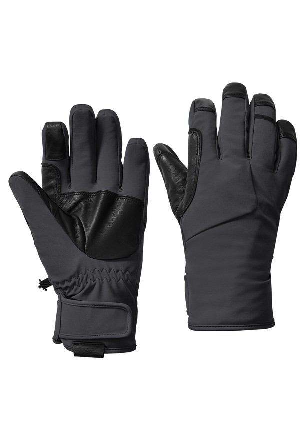 Black Women Jack Wolfskin Alpspitze Merino Gloves | 20078344