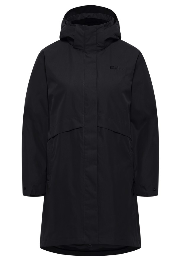 Black Women Jack Wolfskin Baylight 3in1 Coats | 10089494