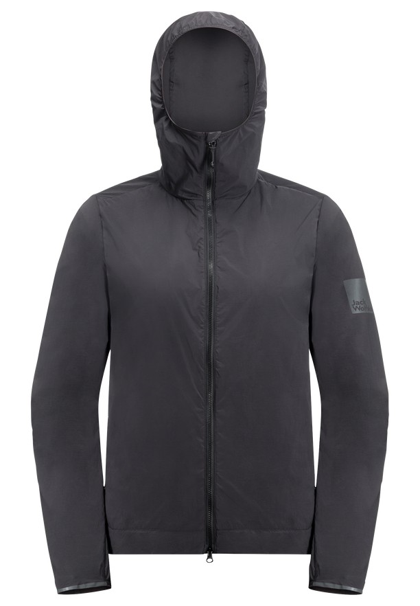 Black Women Jack Wolfskin Bike Commute Wind Softshell Jackets | 57368884