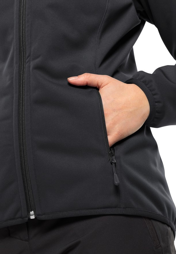 Black Women Jack Wolfskin Bornberg Hoody Jackets | 31194250