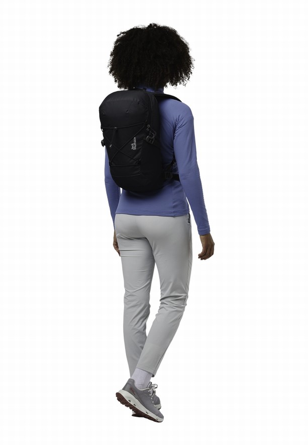 Black Women Jack Wolfskin Cyrox Shape 15 Hiking Backpack | 89684875