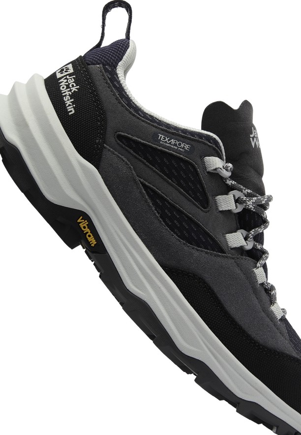 Black Women Jack Wolfskin Cyrox Texapore Low Hiking Shoes | 51479386