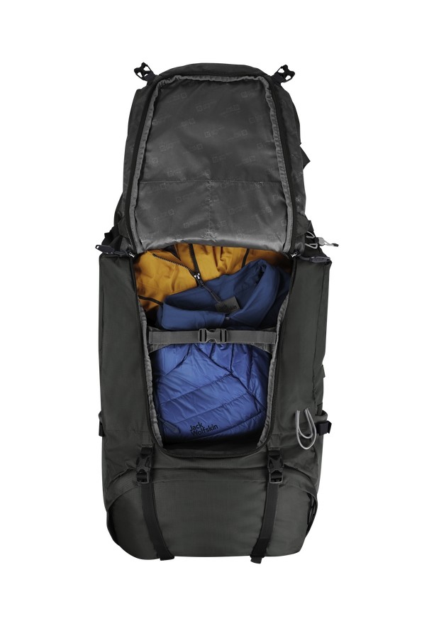 Black Women Jack Wolfskin Denali 75|10 Trekking Backpack | 72786293