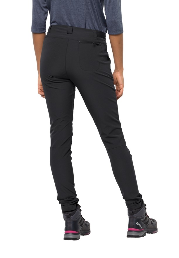 Black Women Jack Wolfskin Geigelstein Slim Hiking Pants | 68858121