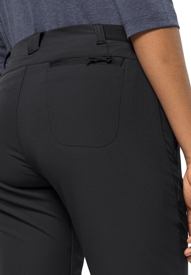 Black Women Jack Wolfskin Geigelstein Slim Hiking Pants | 68858121