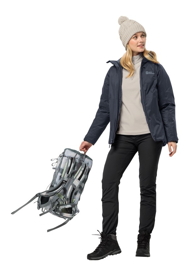 Black Women Jack Wolfskin Geigelstein Slim Hiking Pants | 68858121