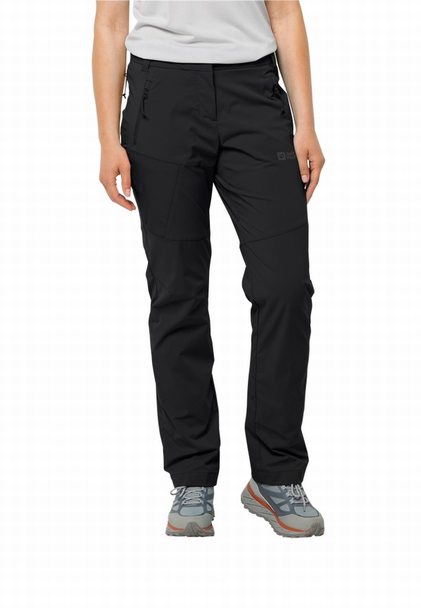 Black Women Jack Wolfskin Glastal Hiking Pants | 73578444