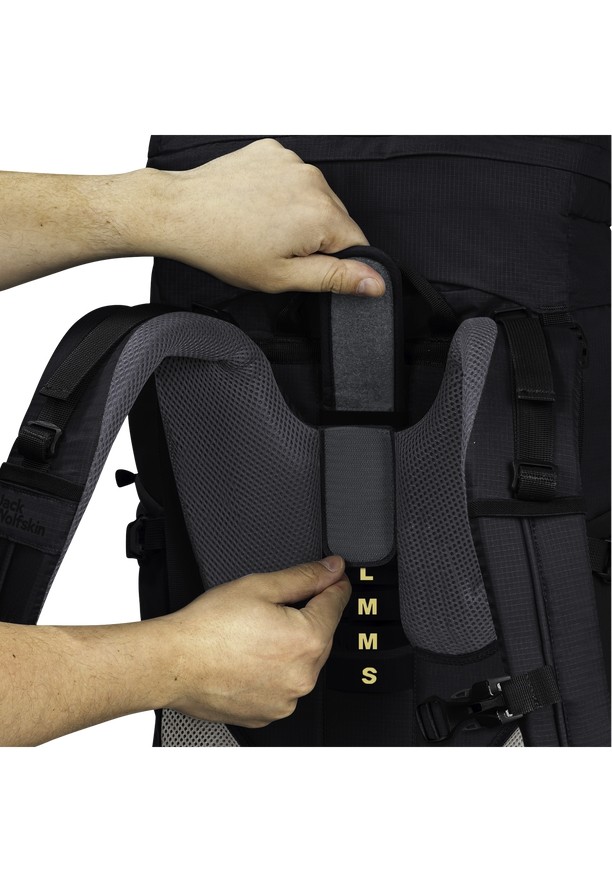 Black Women Jack Wolfskin Highland Trail 55|5 Trekking Backpack | 72750477
