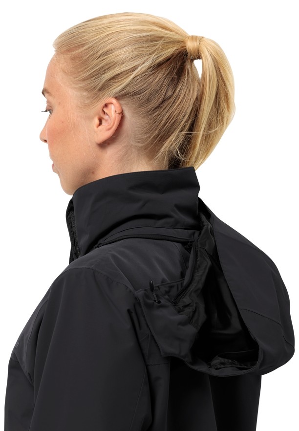 Black Women Jack Wolfskin Jasper 2l Rain Jackets | 37420318