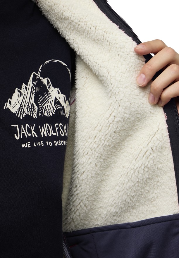 Black Women Jack Wolfskin Kaminfeuer Fleece Jackets | 74530642