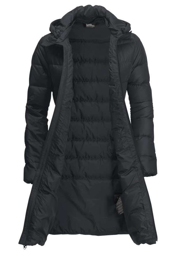 Black Women Jack Wolfskin Lenauplatz Down Coats | 22576438
