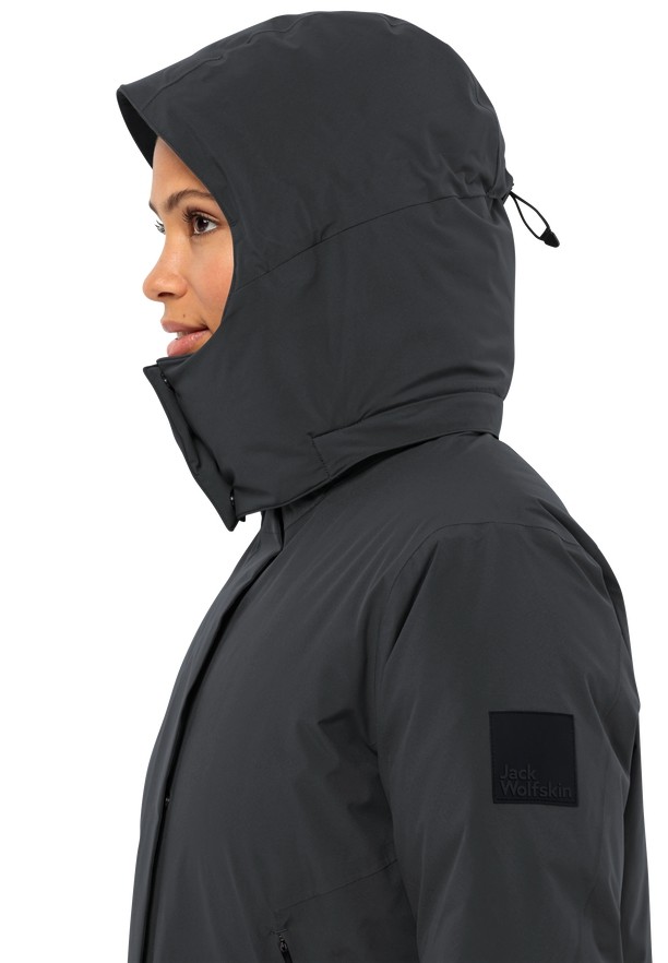 Black Women Jack Wolfskin Luisenplatz Down Coats | 26654441