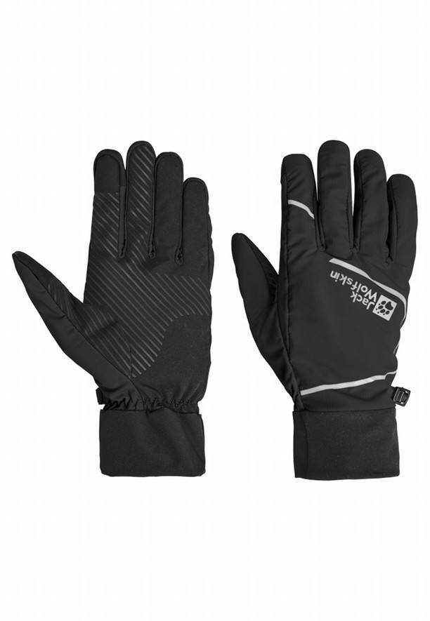 Black Women Jack Wolfskin Morobbia Summer Gloves | 71081811
