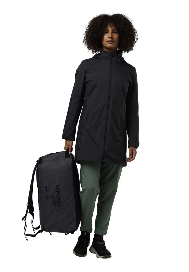 Black Women Jack Wolfskin Traveltopia 45 Duffle Bags | 30956304