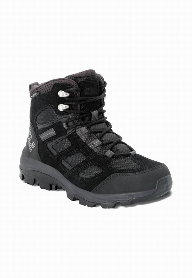 Black Women Jack Wolfskin Vojo 3 Texapore Mid Hiking Shoes | 40886577