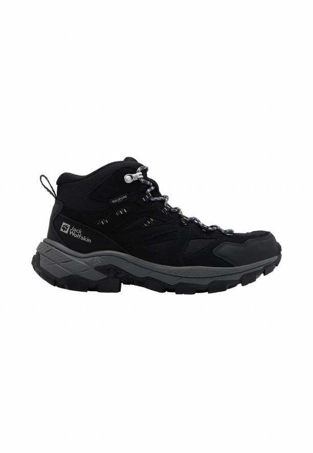 Black Women Jack Wolfskin Vojo Tour Texapore Mid Hiking Shoes | 17128778