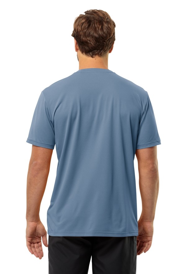 Blue Men Jack Wolfskin Delgami S/s T Shirts | 27221535