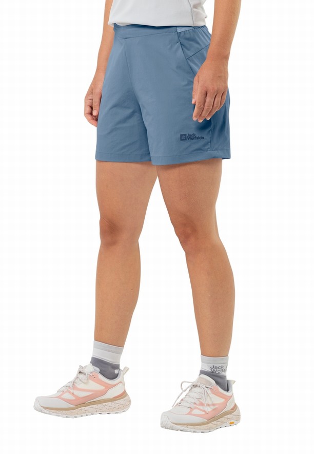 Blue Women Jack Wolfskin Prelight Shorts | 38891274